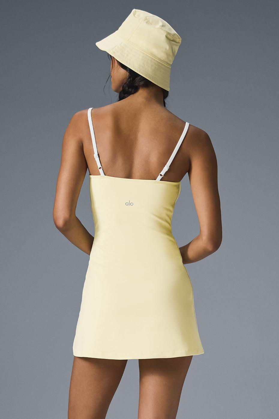 Airbrush Streamlined Dress - Lemon Ice/White Female Product Image