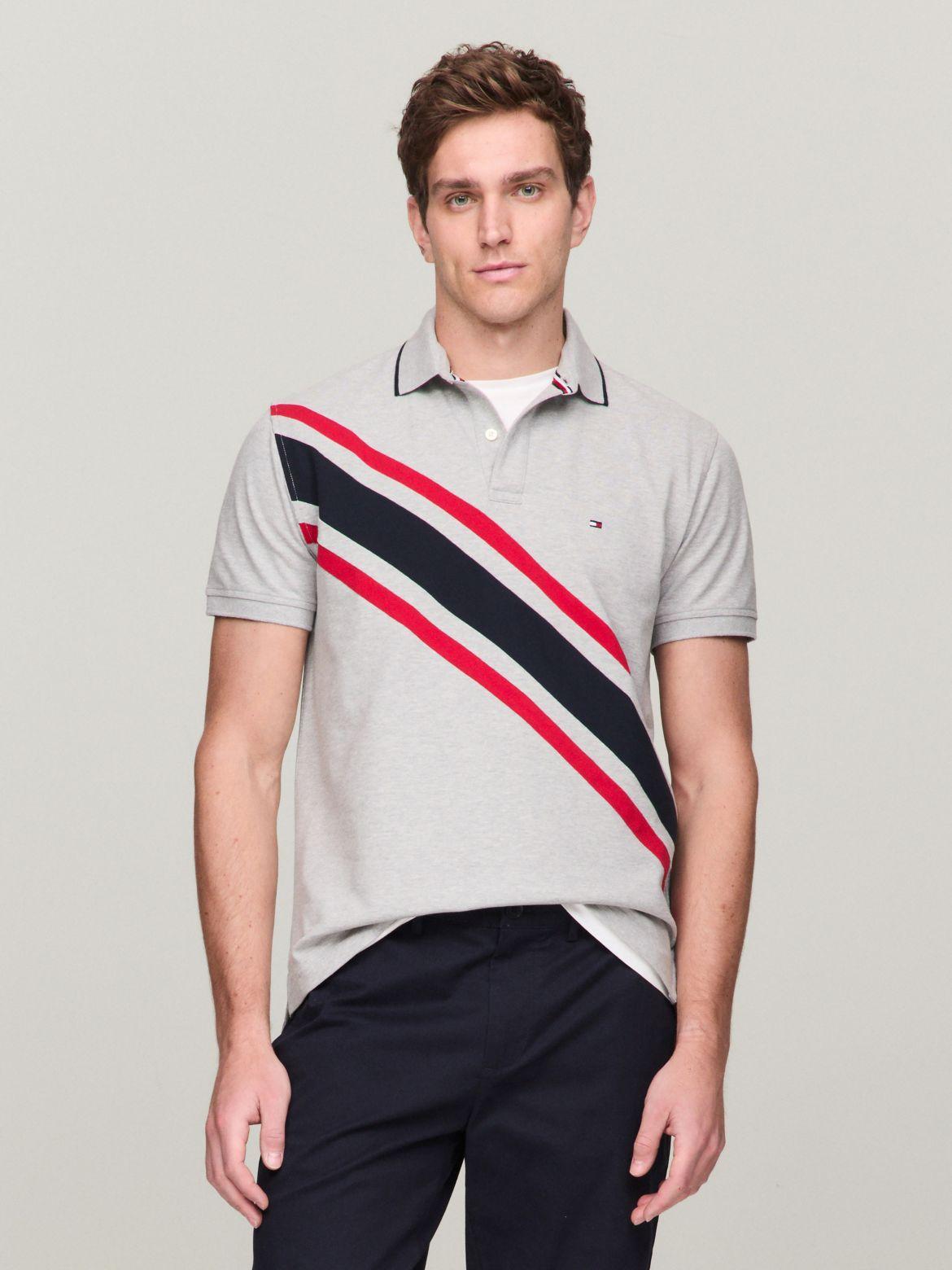 Tommy Hilfiger Men's Regular Fit Banner Stripe Polo Product Image