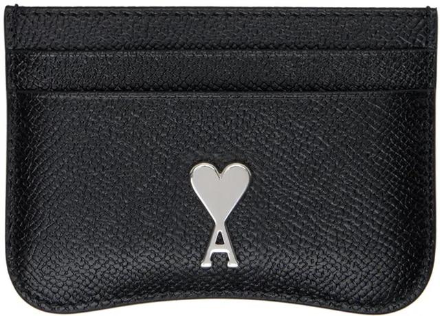 Paris De Coeur Logo Plaque Cardholder In Black/silver/0014 Product Image