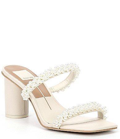 Dolce Vita Noel Pearl Square Toe Dress Sandals Product Image