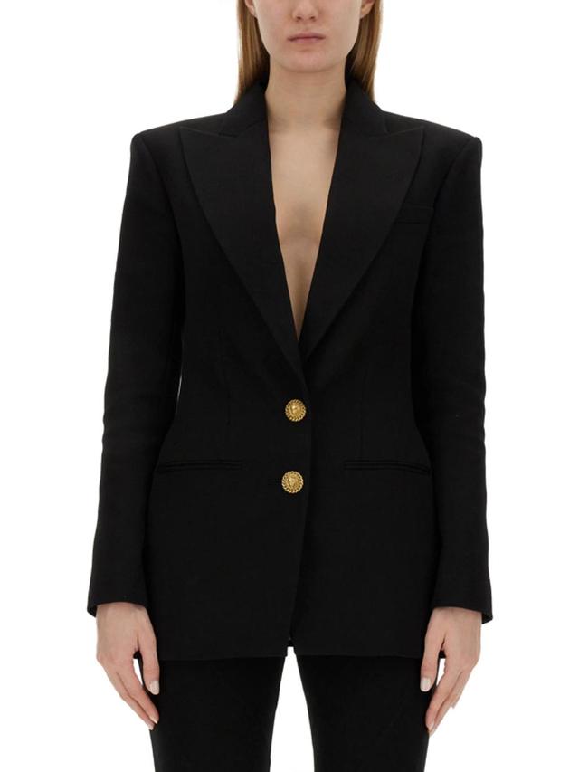 BALMAIN Single-breasted Jacket In Black Product Image