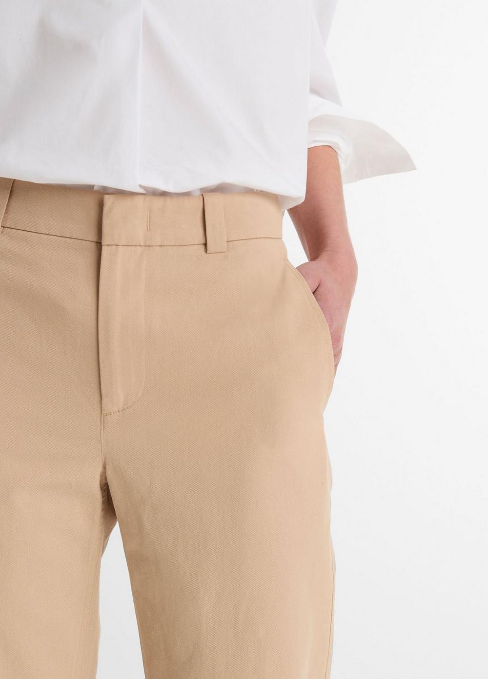 Low-Rise Washed Cotton Crop Pant Product Image