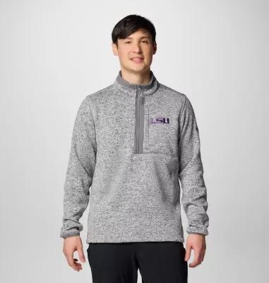 Columbia Men's Collegiate Sweater Weather Fleece Half Zip Pullover - LSU- Product Image