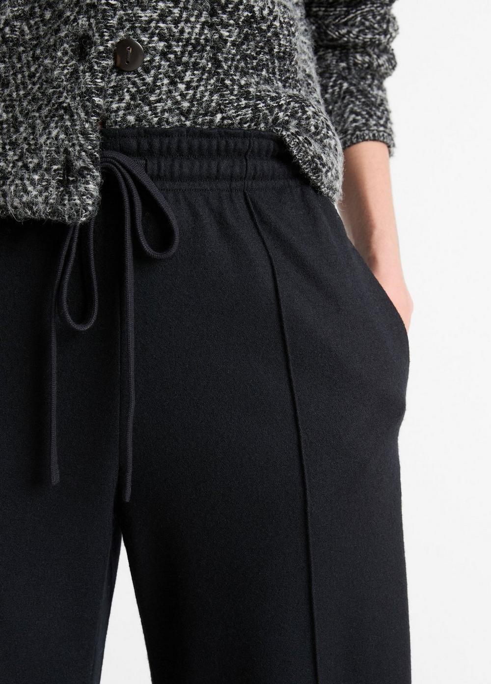 Wool-Blend Drawstring Pull-On Pant Product Image