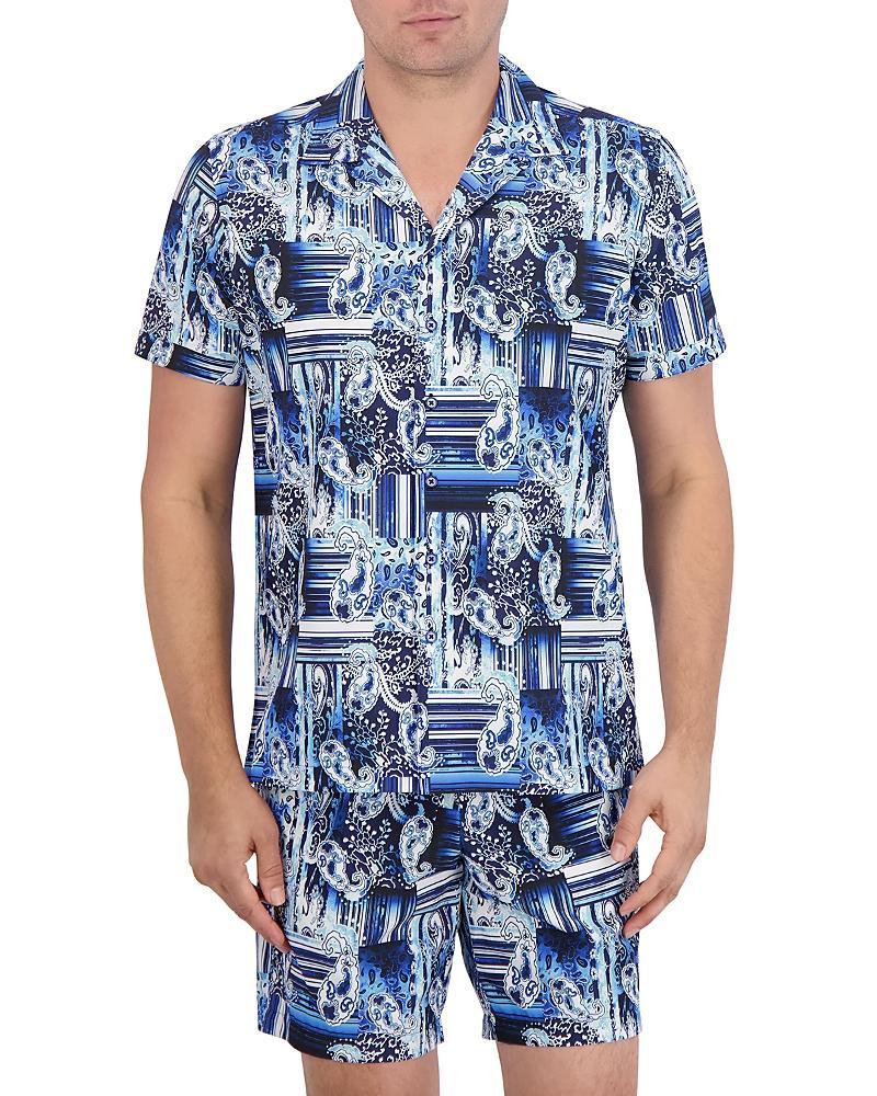 Mens Makua Striped Paisley Camp Shirt Product Image