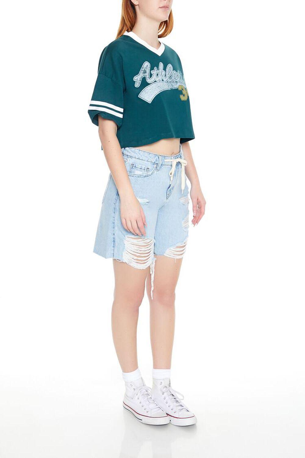 Distressed Denim Baggy Shorts | Forever 21 Product Image