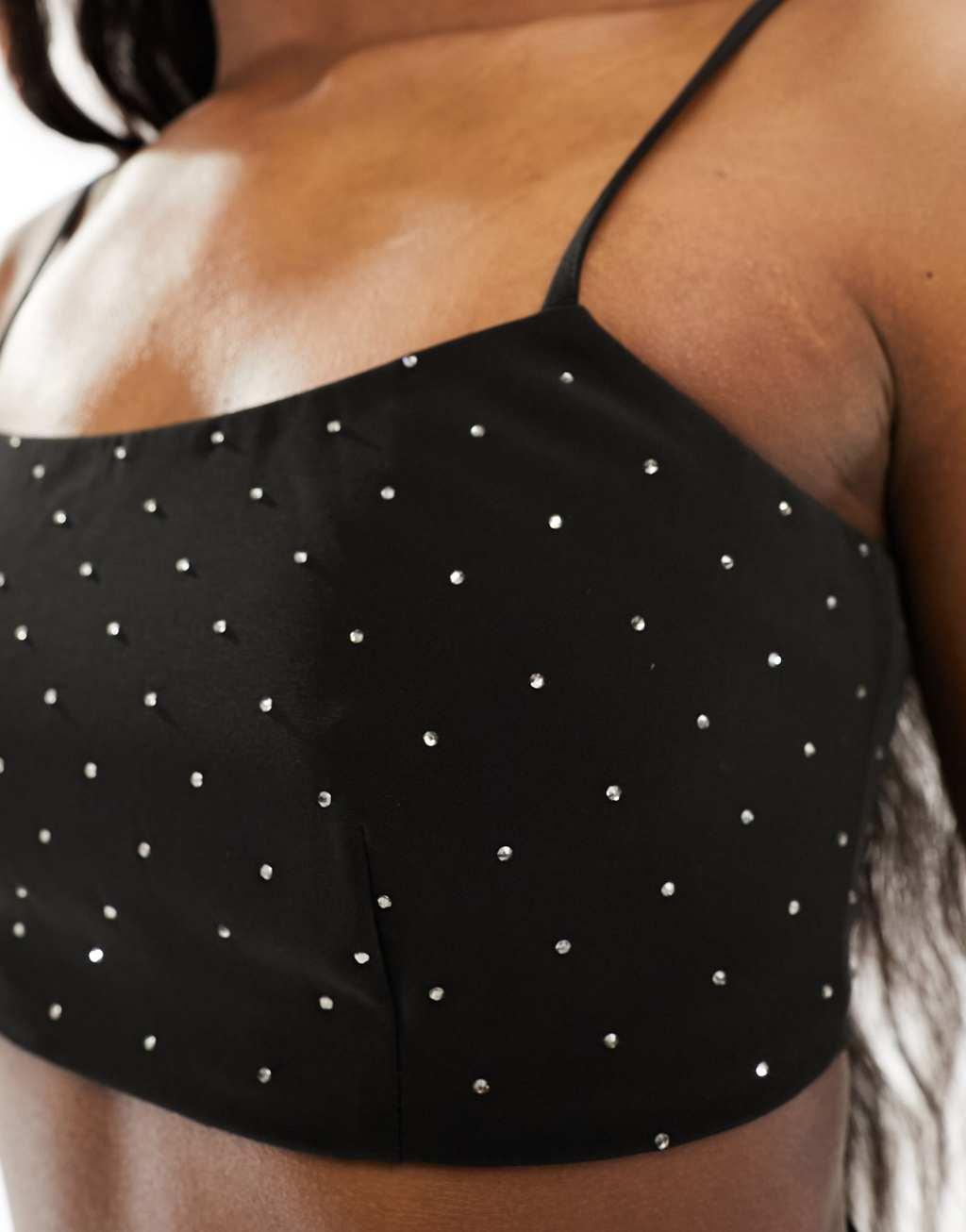 ASOS DESIGN hotfix bralette Product Image