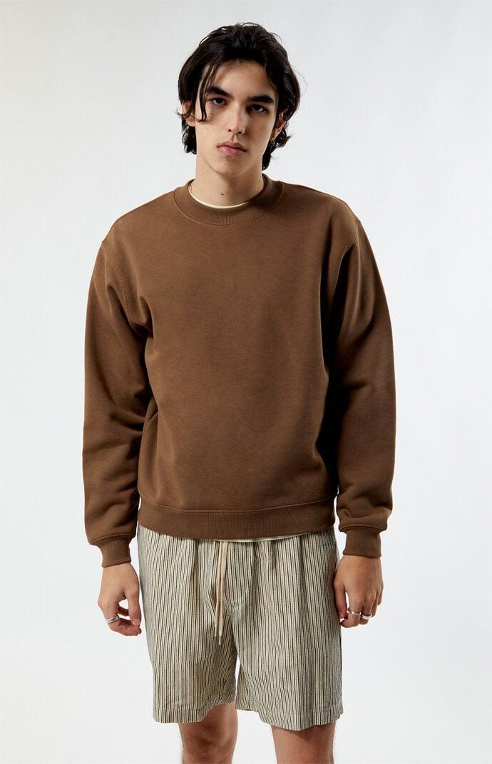 Men's Solid Crew Neck Sweatshirt Product Image