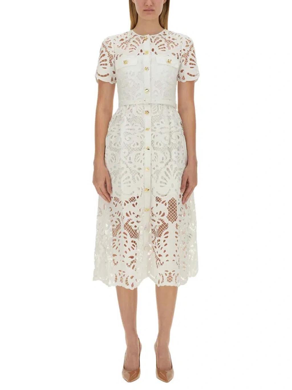 Midi Dress In White Product Image