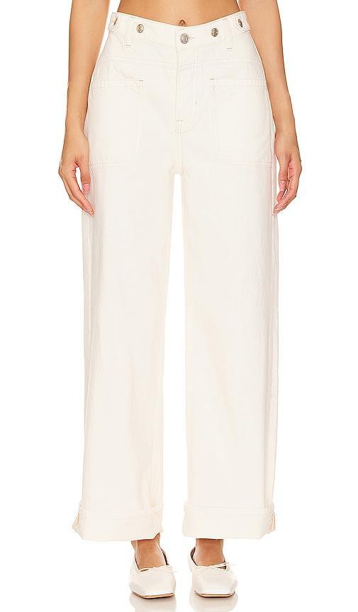 x We The Free Palmer Cuffed Wide Leg In Eggshell Product Image