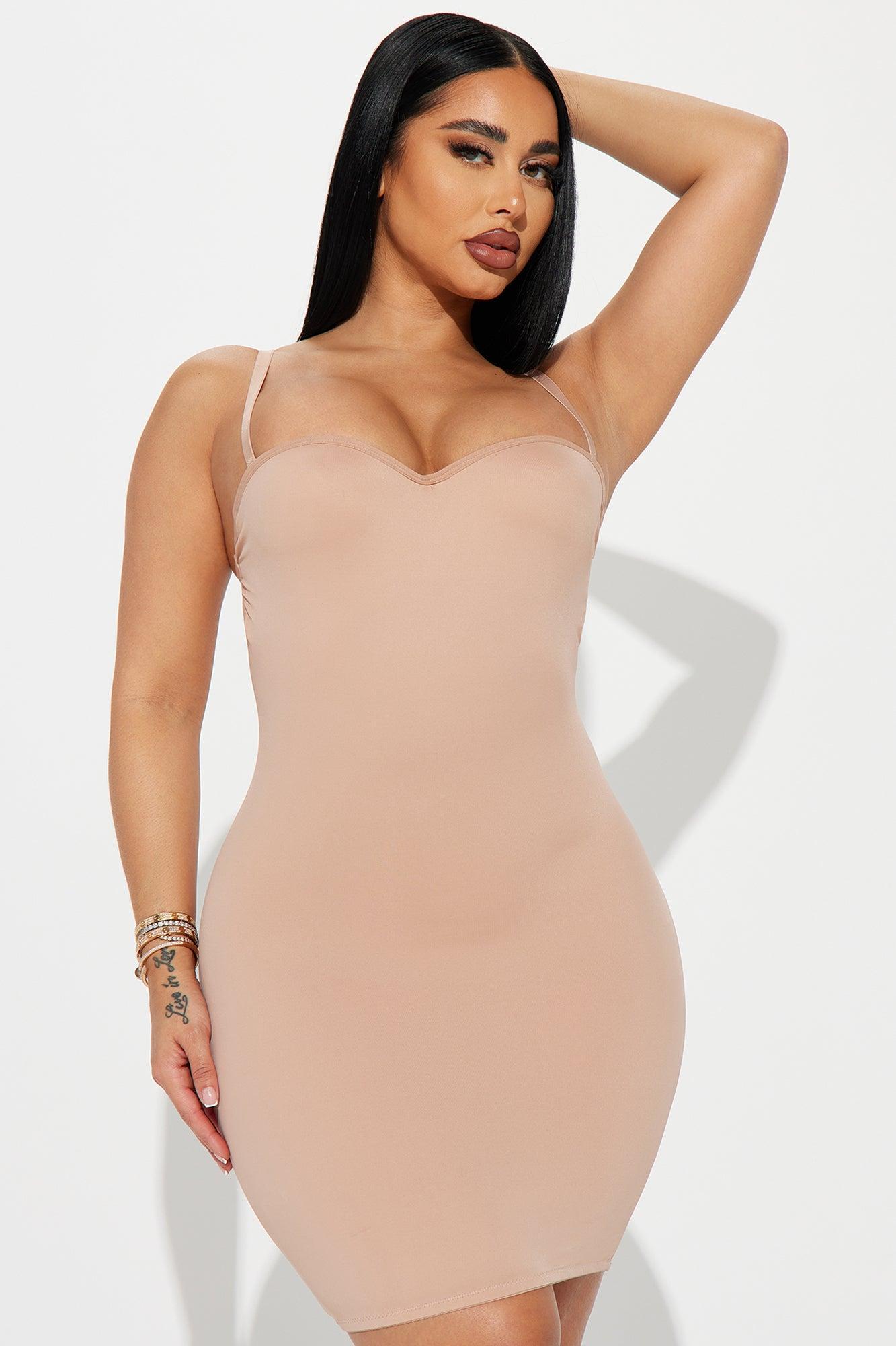 Feels So Good Smoothing Shapewear Slip Dress - Nude Product Image