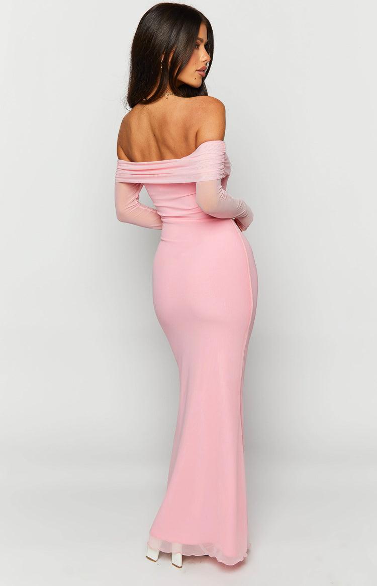 Coraline Pink Long Sleeve Maxi Dress Product Image