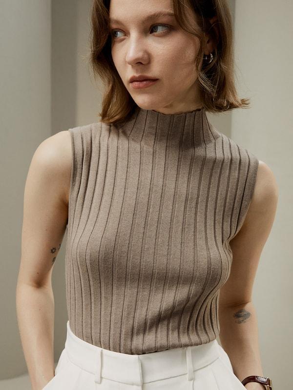 Silk-Cashmere Blend Knit Top Product Image