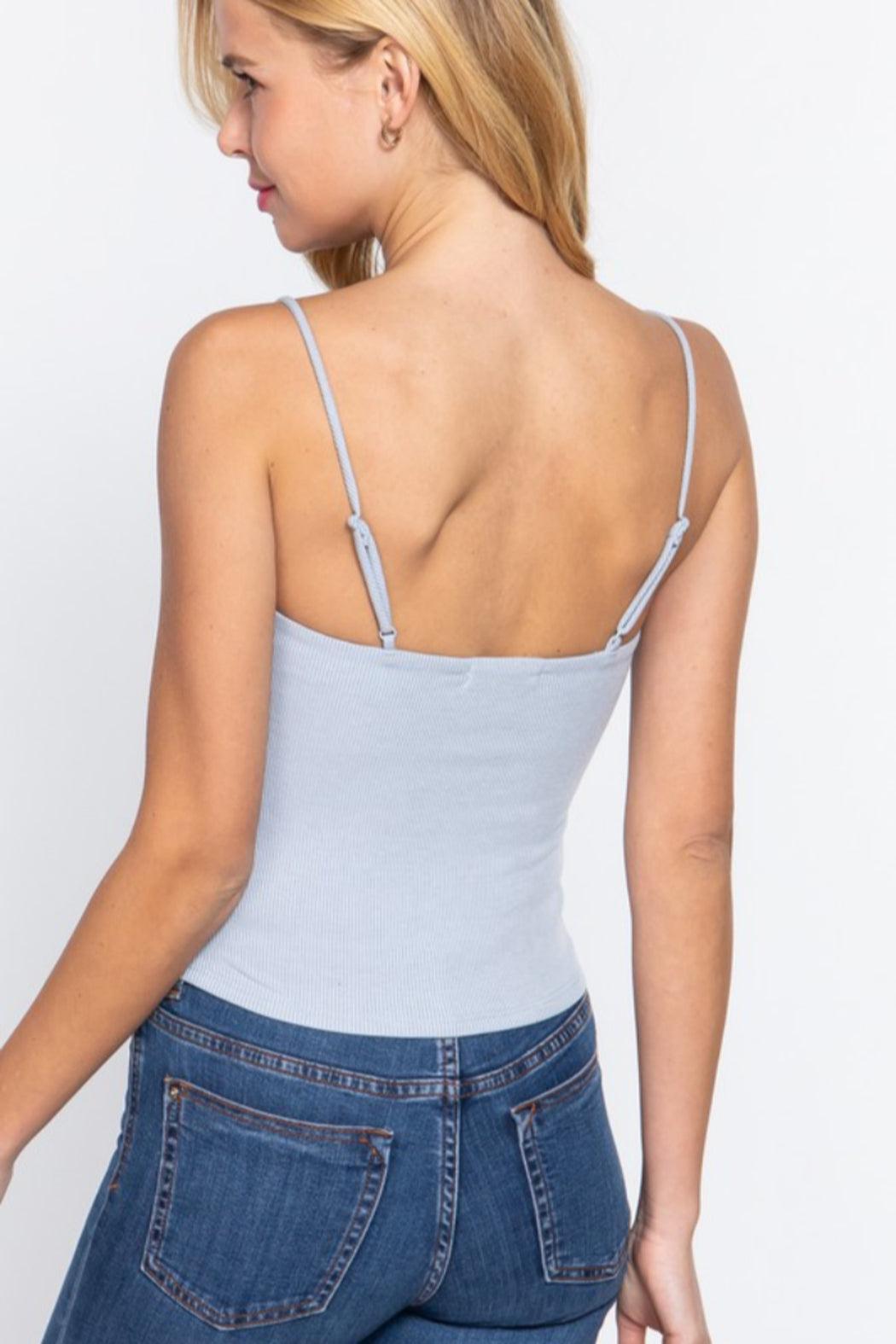 Elastic Shoulder Strap Basic Cami Top Product Image