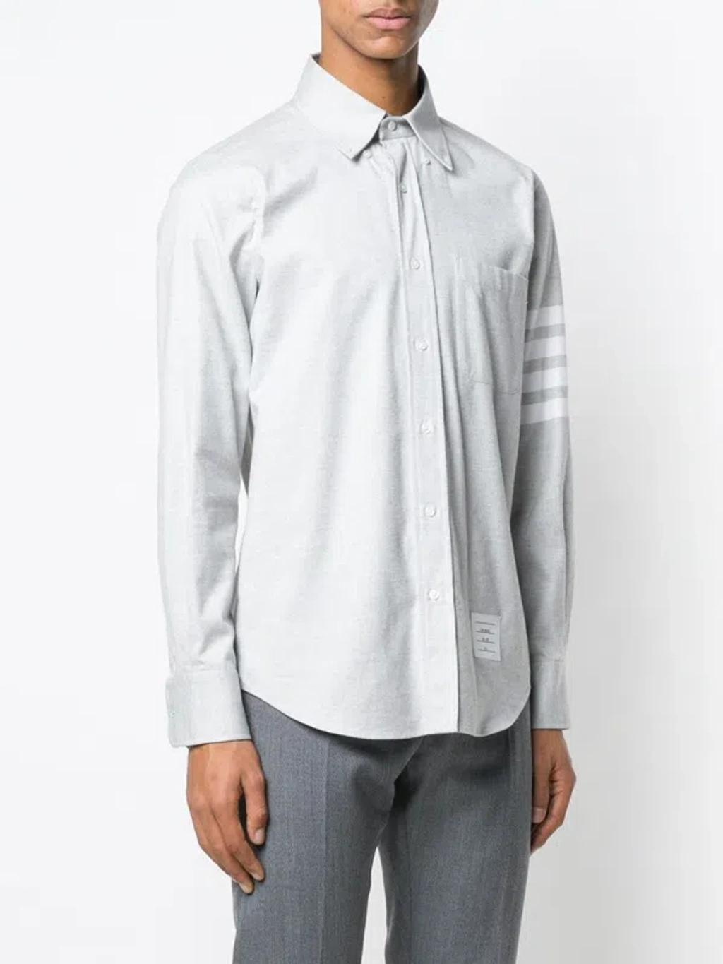 4bar Cotton Shirt In Grey Product Image