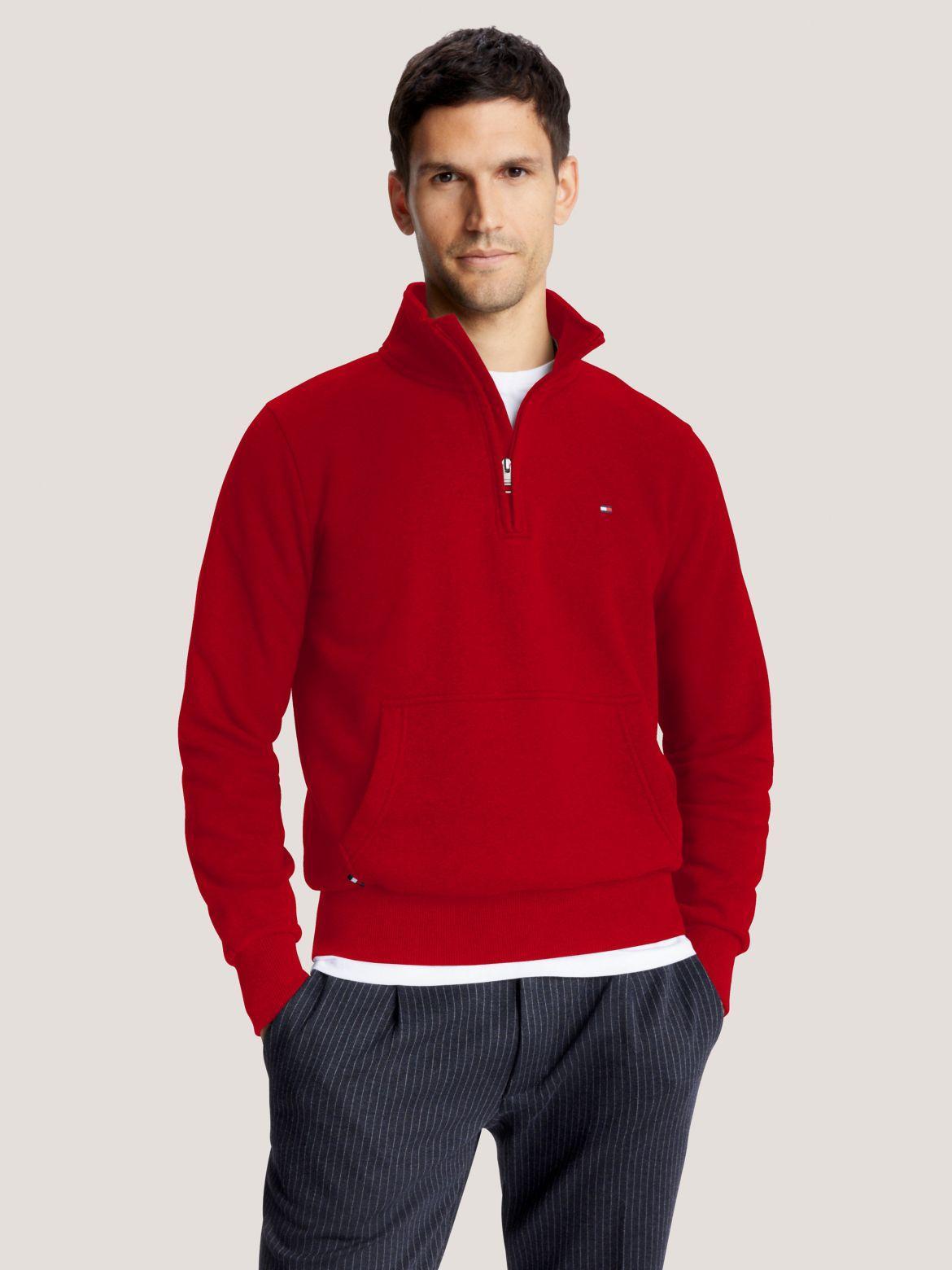 Tommy Hilfiger Men's Flag Logo Quarter-Zip Sweatshirt Product Image