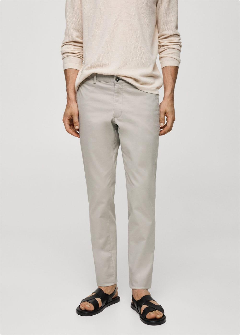 MANGO MAN - Slim fit serge chino trousers greyMen Product Image