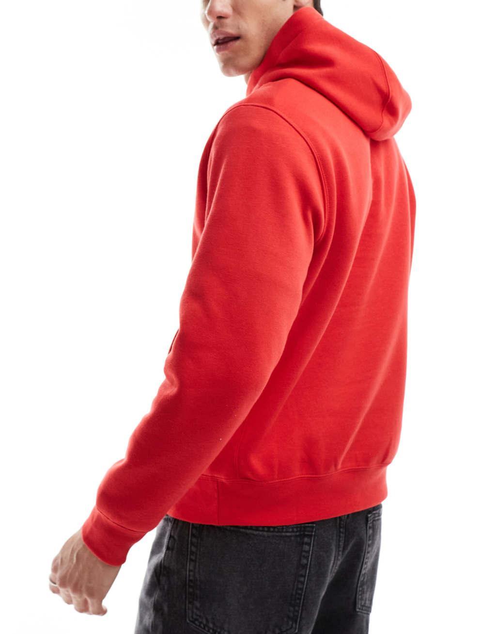 Nike Club unisex hoodie in red Product Image