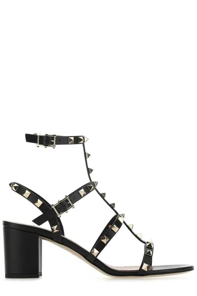 Rockstud Open Toe Sandals In Black Product Image