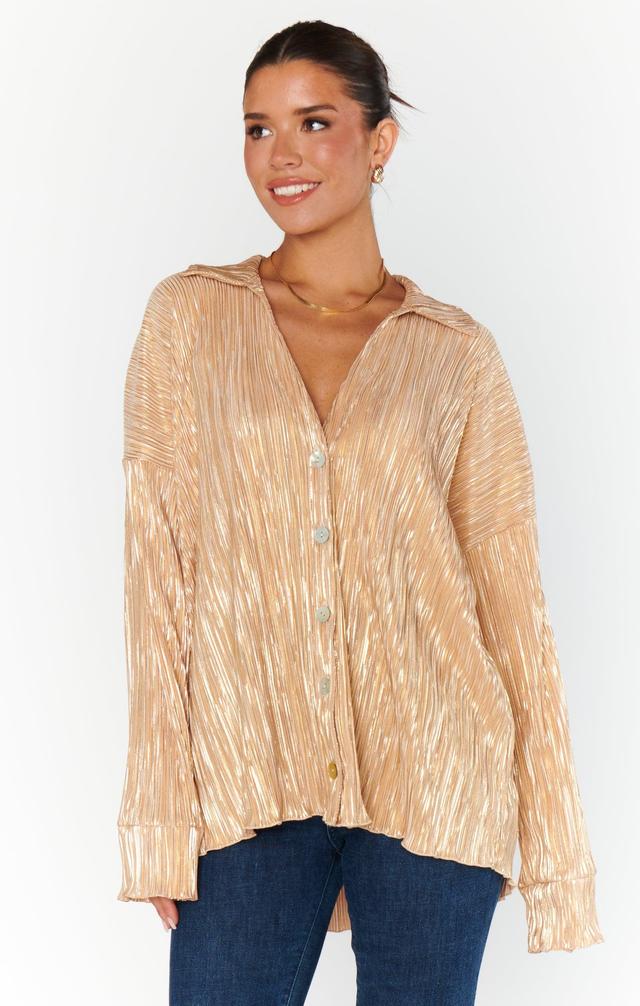 Everywhere Top ~ Gold Pleat Product Image