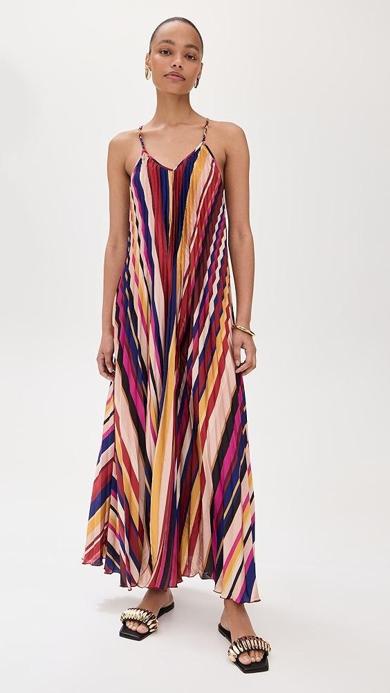 FARM Rio Pleated Stripes Dress | Shopbop Product Image