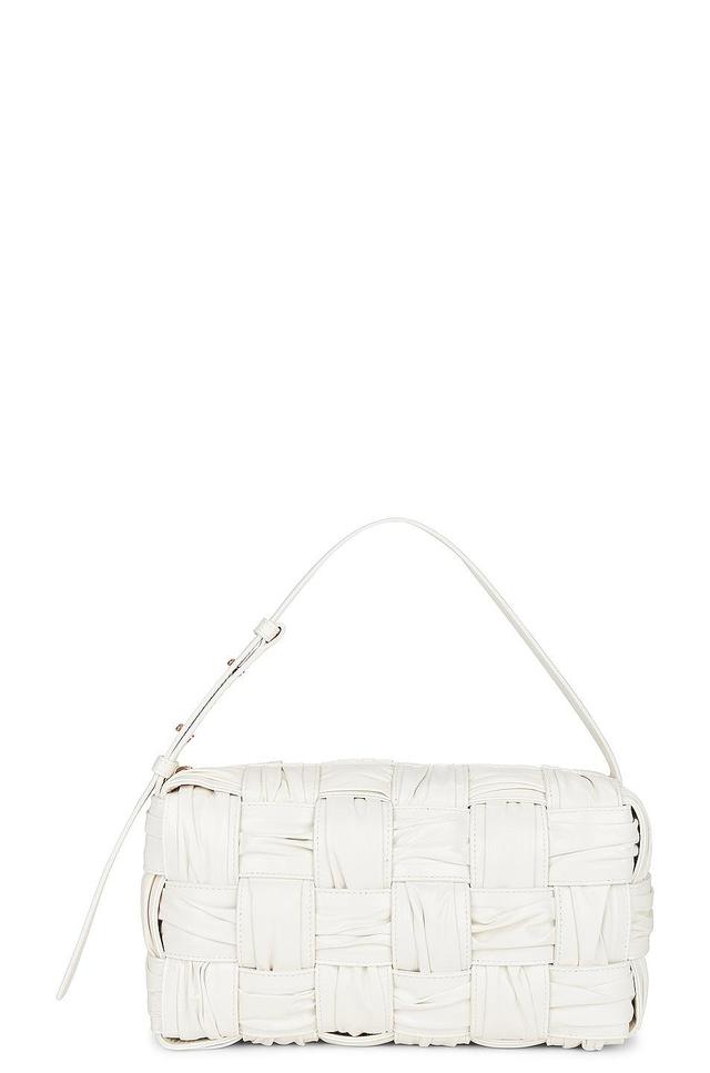 Bottega Veneta Brick Cassette Shoulder Bag in Ivory Product Image