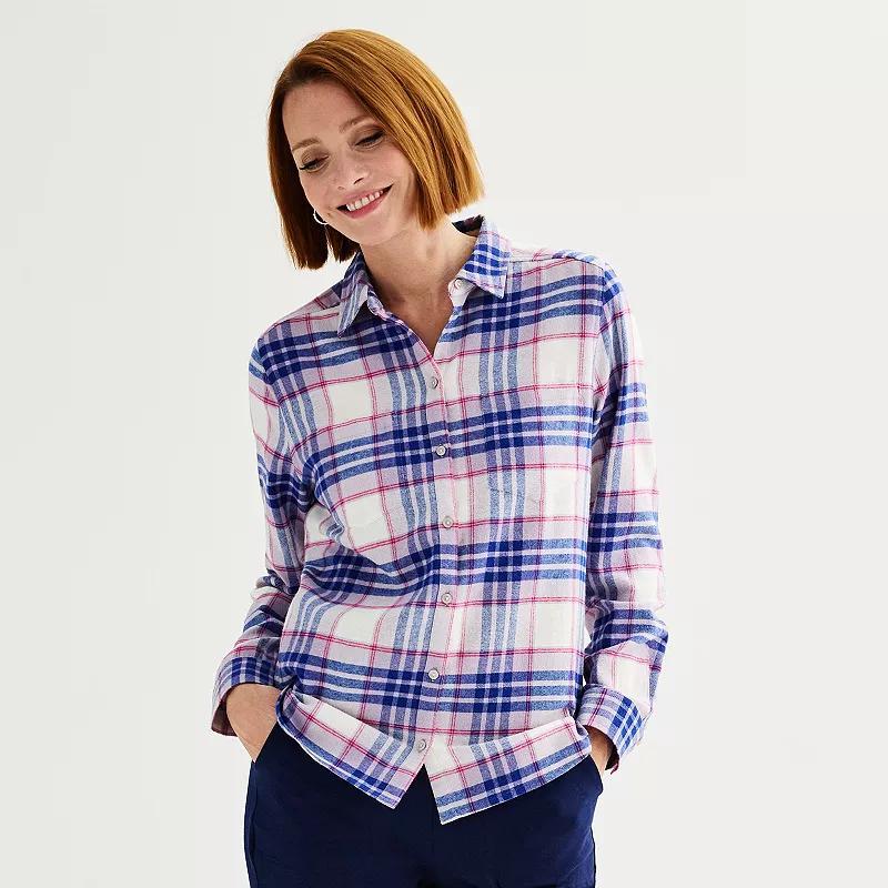 Womens Croft & Barrow The Extra Soft Plaid Flannel Shirt Product Image