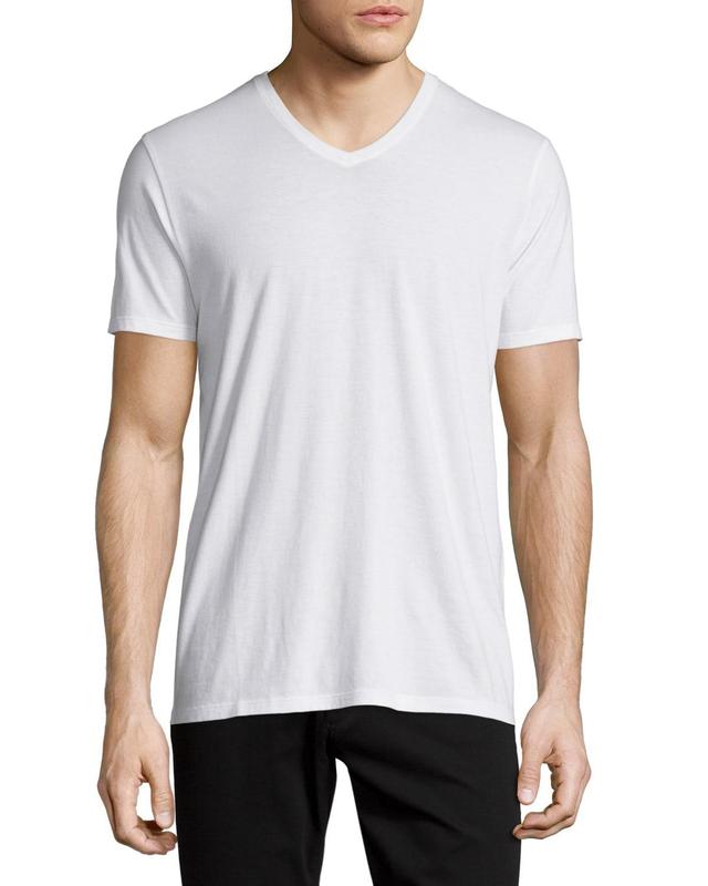 Vince Pima Cotton Slim Fit V-Neck T-Shirt Product Image