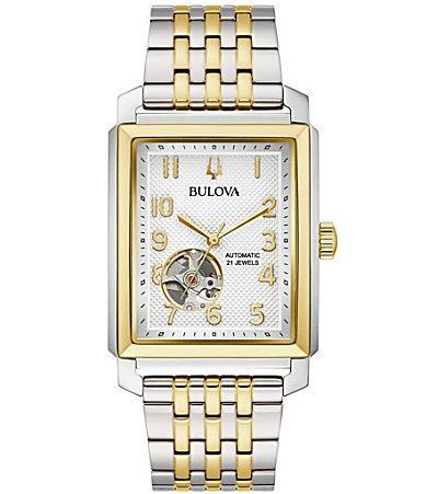 Bulova Classic Sutton Mens Automatic Two Tone Stainless Steel Bracelet Watch 98a308, One Size Product Image