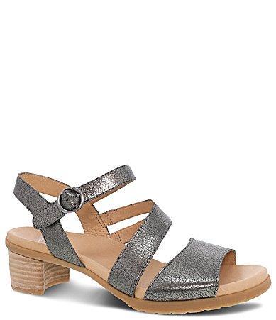 Dansko Tansy Leather Block Heel Sandals Product Image