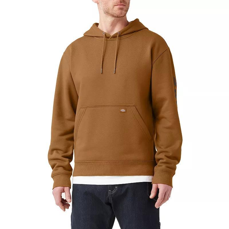 Mens Dickies Water Repellent Logo-Sleeve Hoodie Brown Product Image