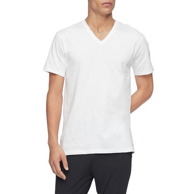 Calvin Klein Cotton Classic Solid V-Neck Undershirts 3 Product Image