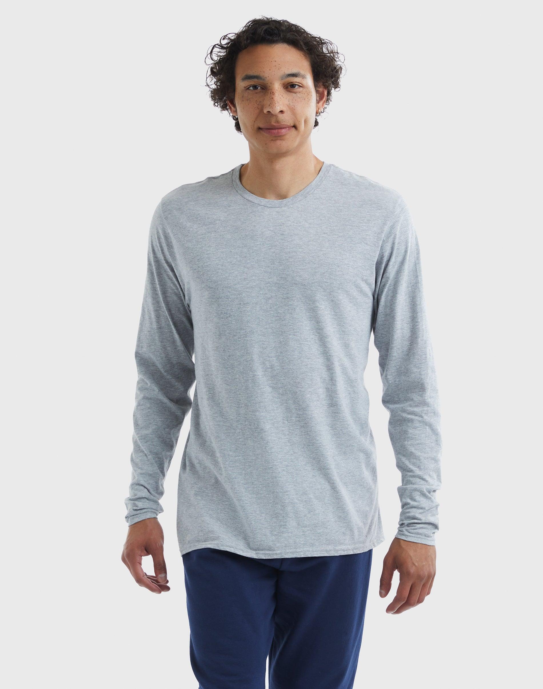 Hanes Perfect-T Unisex Long Sleeve T-Shirt Light Steel 3XL Product Image