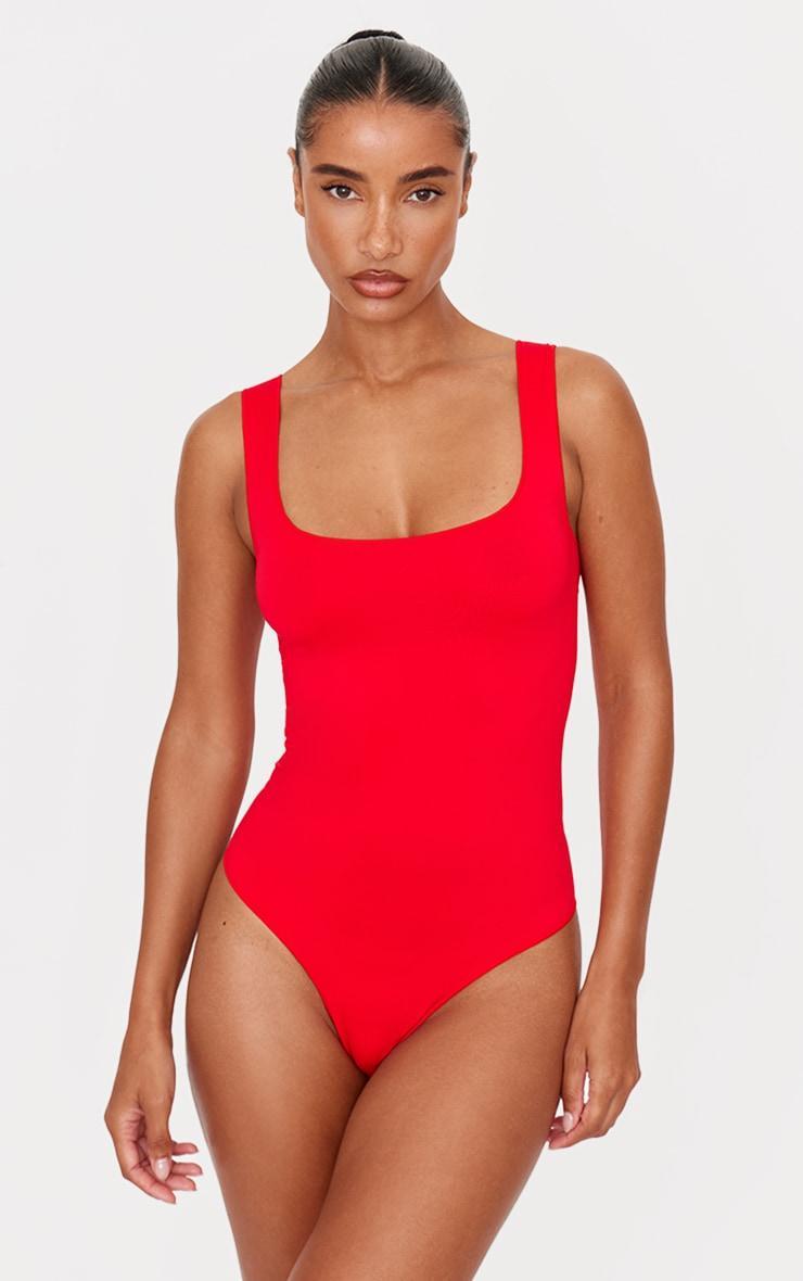 Red Seamless Lingerie Bodysuit Product Image