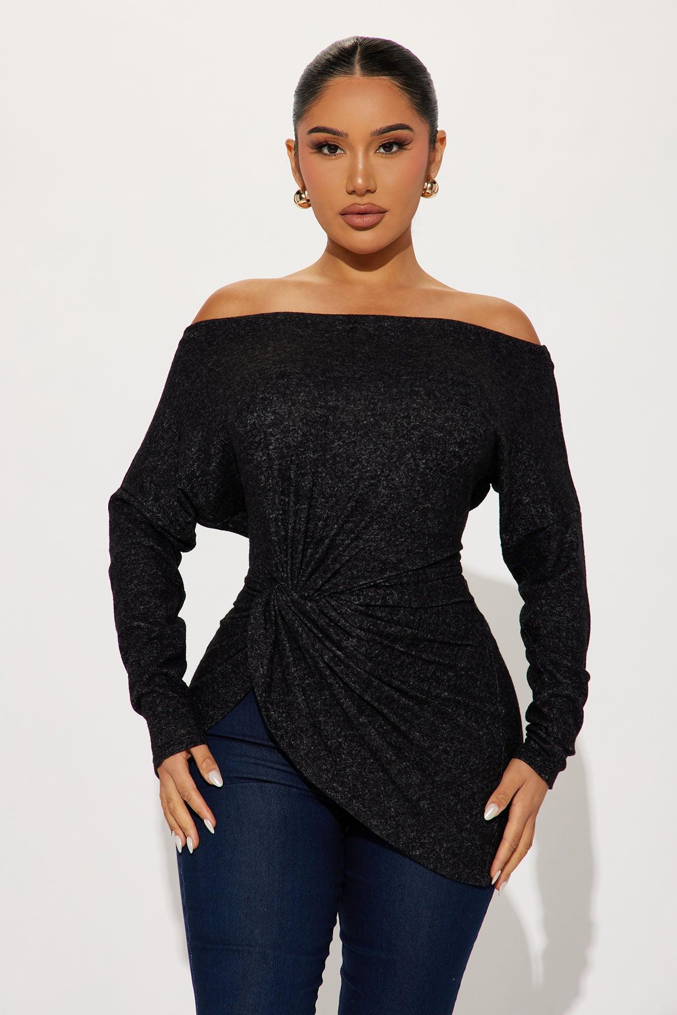 Simply Flawless Off Shoulder Top - Black/combo Product Image