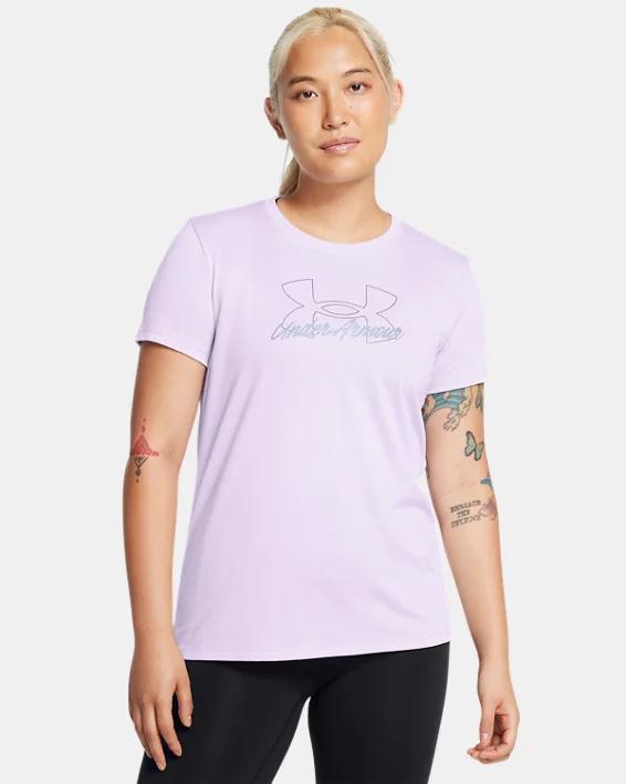 Womens UA Tech Script Short Sleeve Product Image