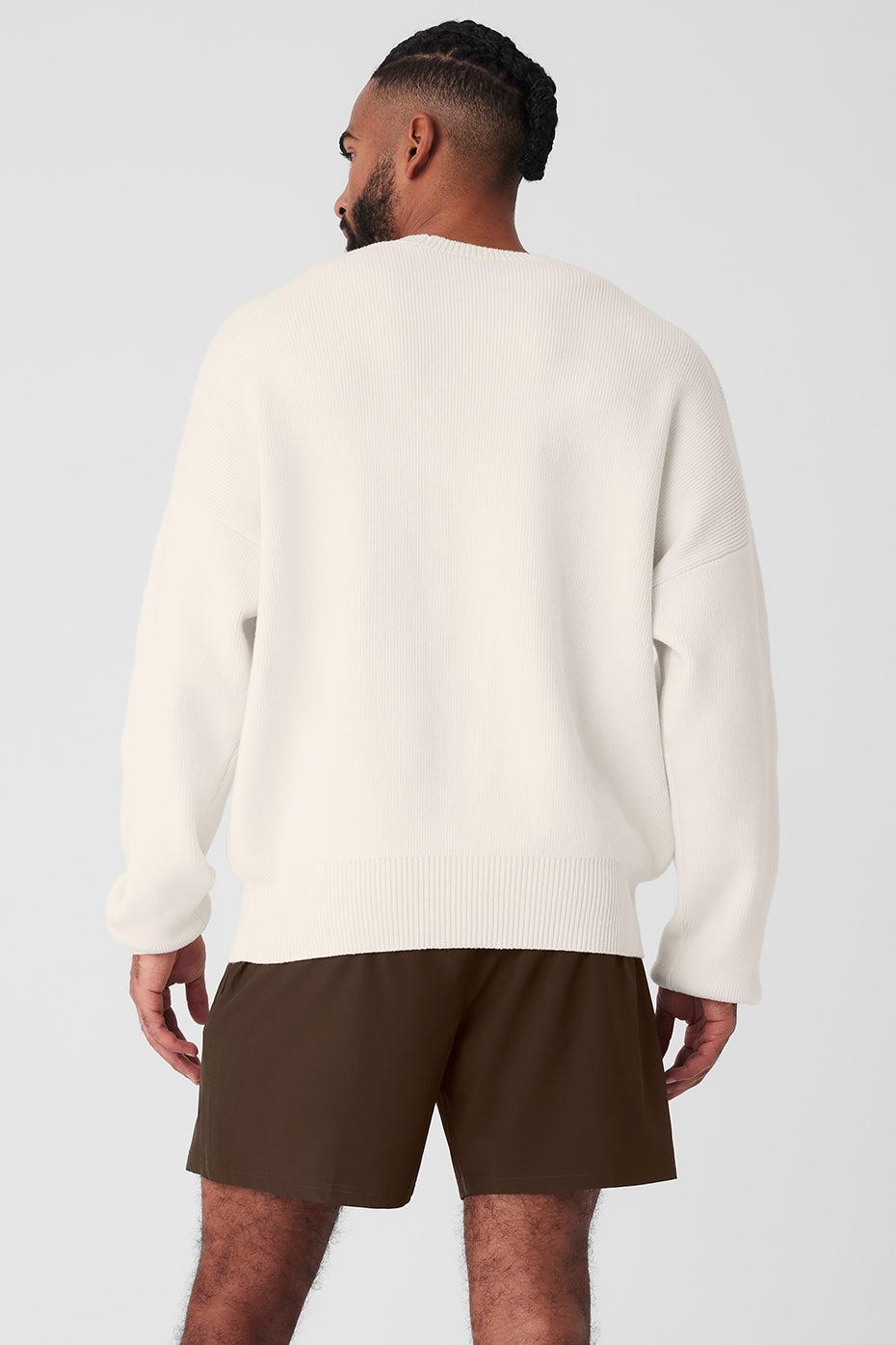 Scholar Crew Neck Sweater - Ivory Male Product Image