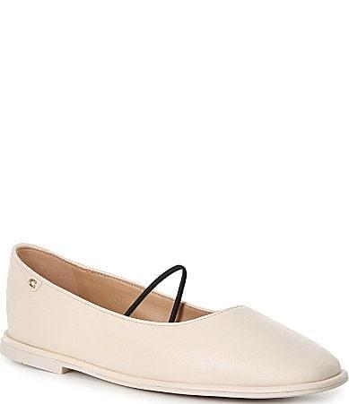 COACH Emilia Leather Square Toe Mary Jane Flats Product Image