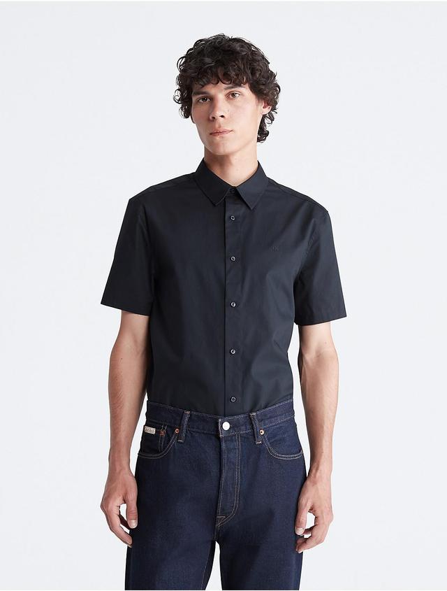 Calvin Klein Men's Classic Button-Down Shirt - Black - XS Product Image