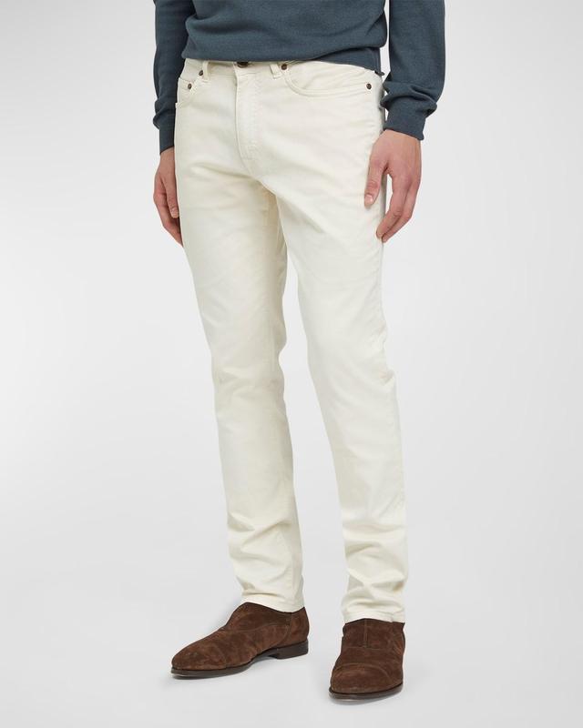 Mens 5-Pocket Cotton-Silk Pants Product Image