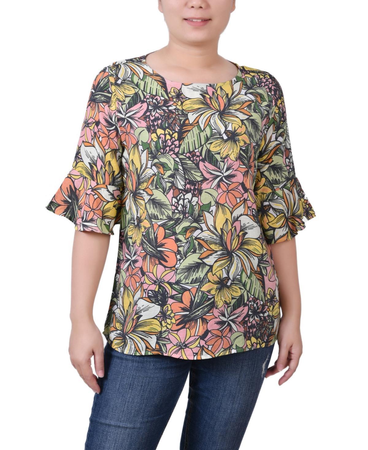 Ny Collection Womens Bell Sleeve Blouse Product Image