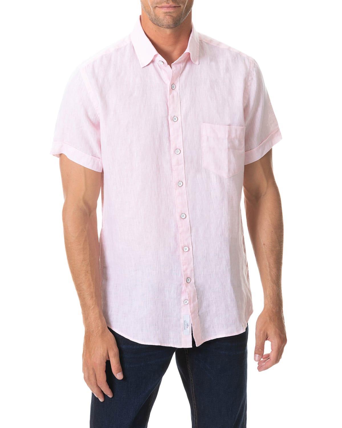 Rodd & Gunn Ellerslie Short Sleeve Linen Button-Up Shirt Product Image