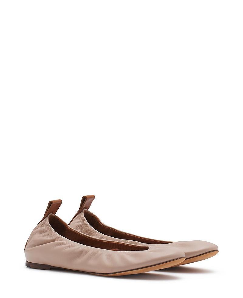 Lanvin Womens The Leather Ballerina Flat Product Image