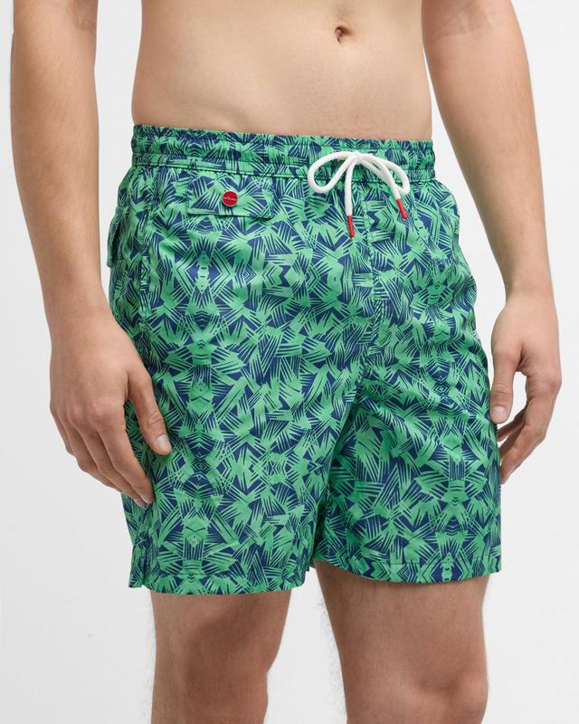 Mens Geometric-Print Swim Trunks Product Image