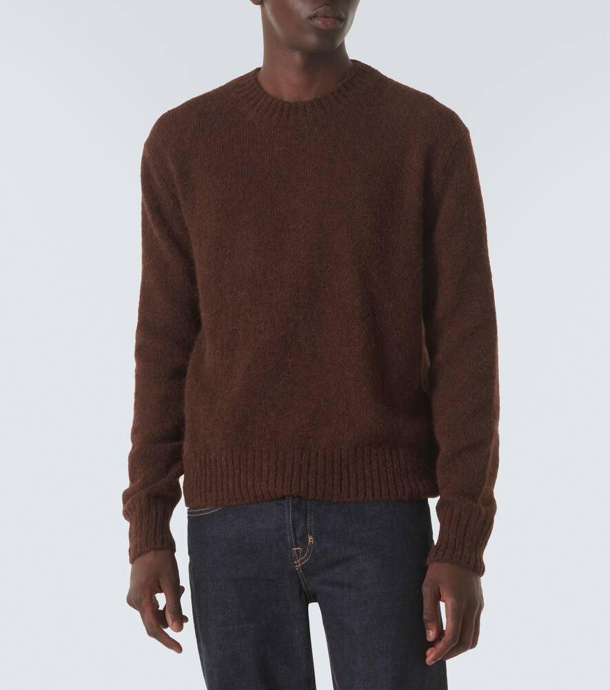 Alpaca-blend Sweater In Braun Product Image