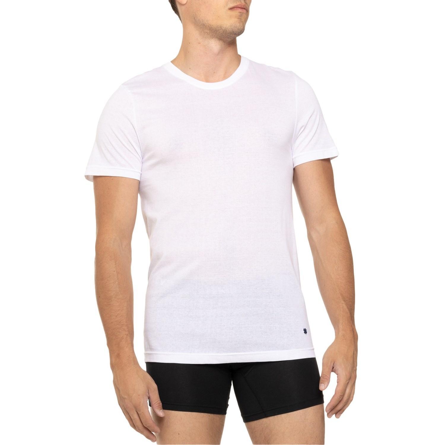 Lucky Brand Crew Undershirts - 4-Pack, Short Sleeve Product Image