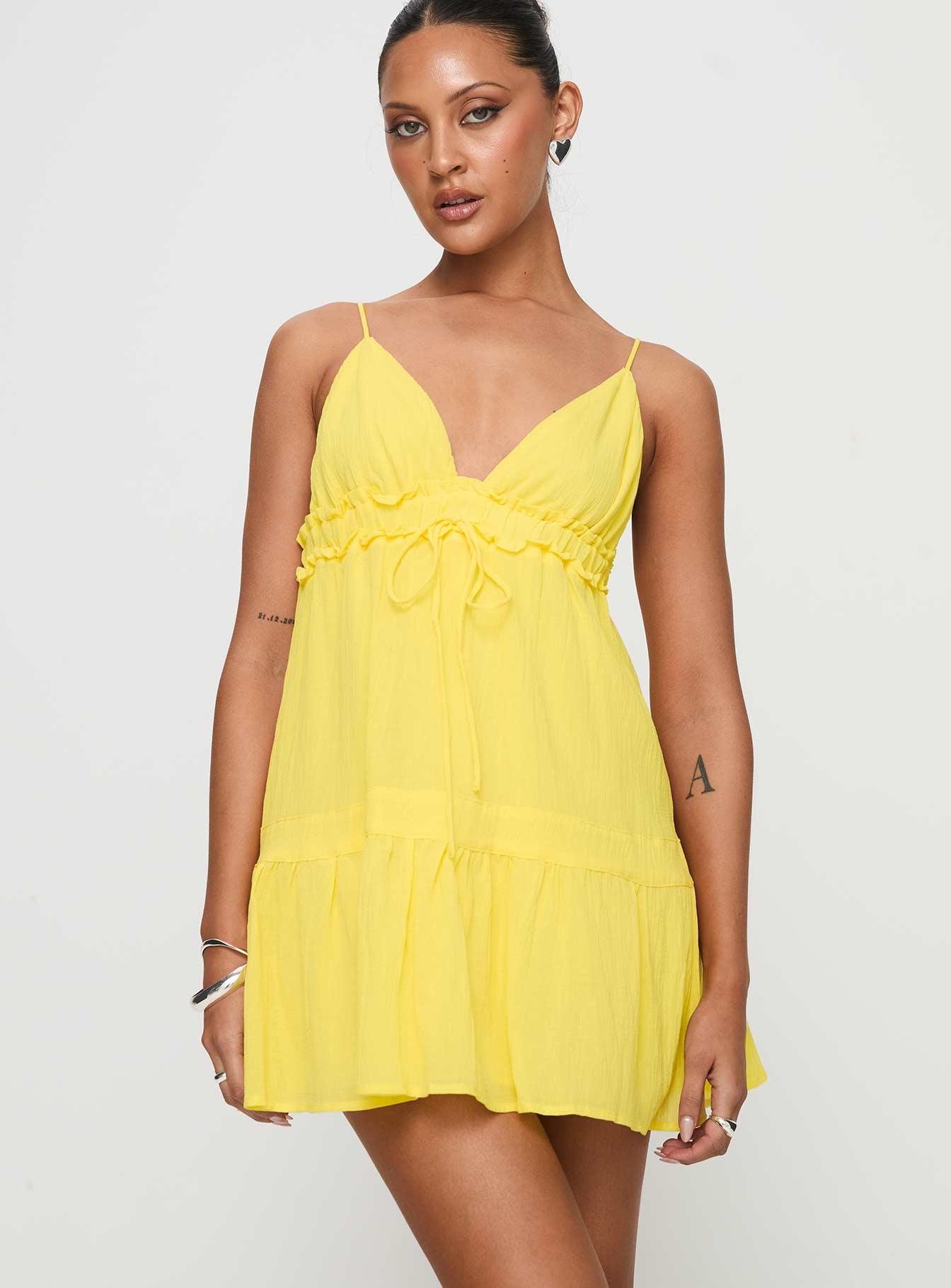 Dionne Mini Dress Lemon Product Image