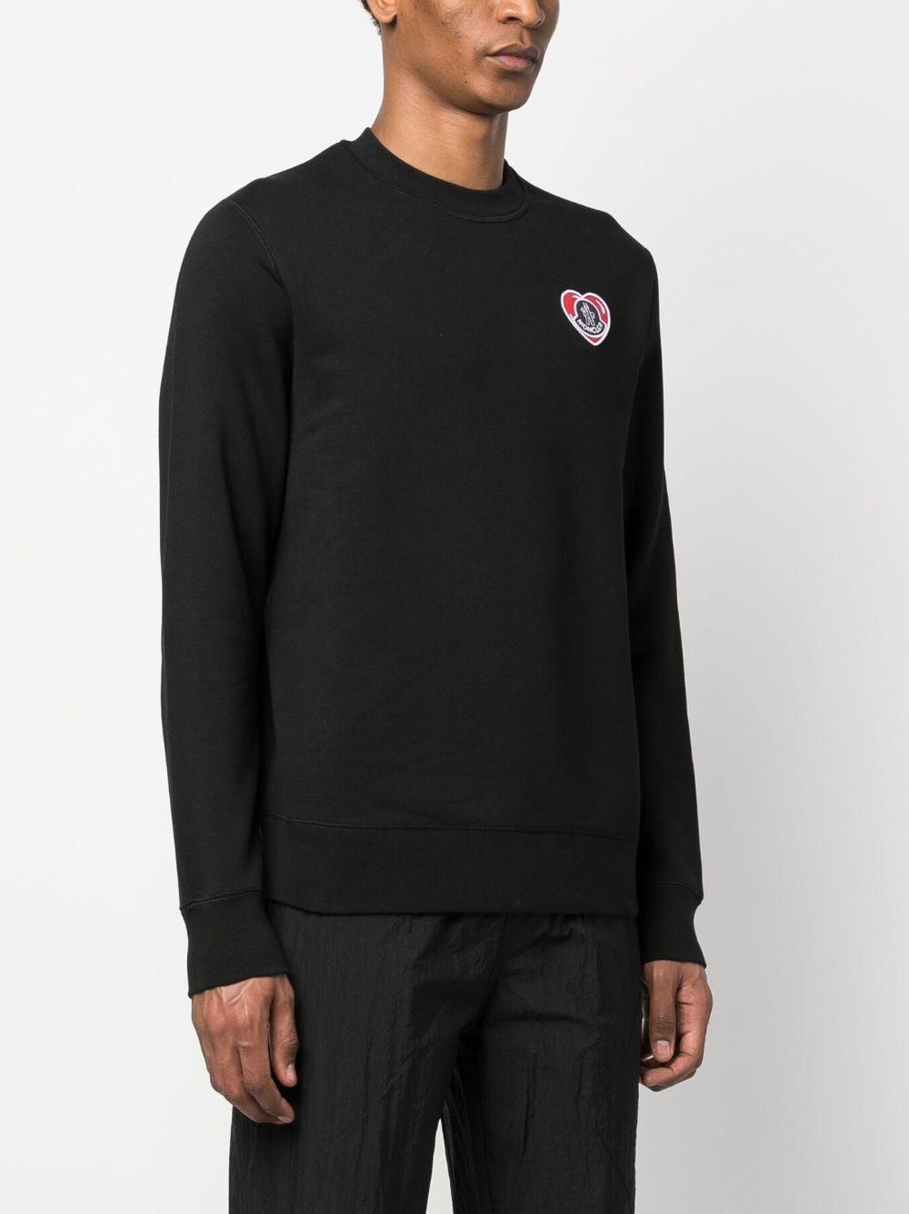 Logo-patch Cotton Sweatshirt In Black Product Image