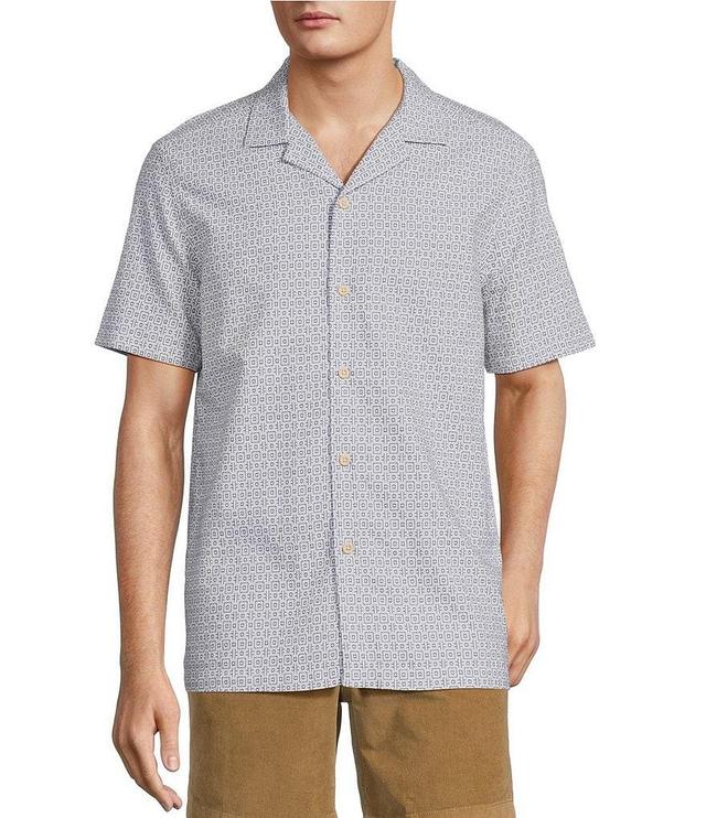 Rowm On The Range Short Sleeve Geometric Dobby Shirt Product Image