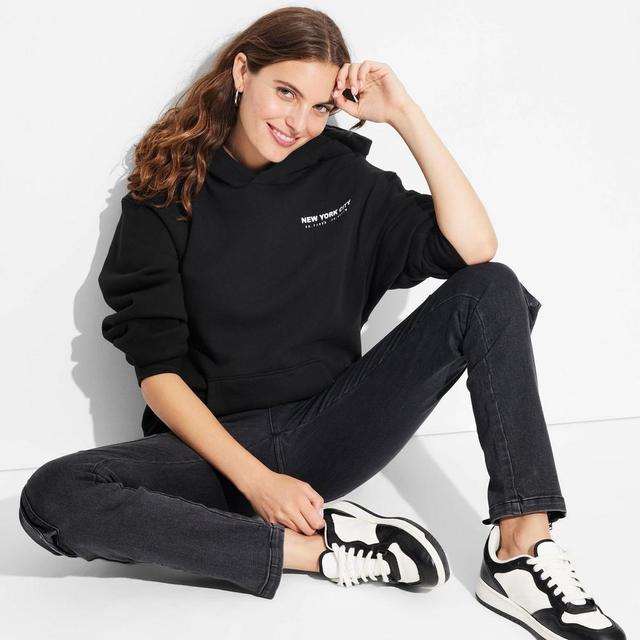 Womens Perfect Hoodie Sweatshirt - Wild Fable Black XS Product Image